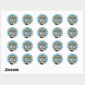 Sticker Rond gemological zodiac sign (Feuille)