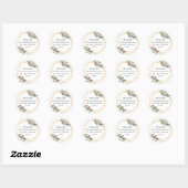 Sticker Rond Gemstone | Adresse de retour de vacances (Feuille)
