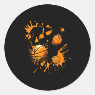 Sticker Rond Gen Basketball Six Argot Alpha 67 67 Numéro Sept