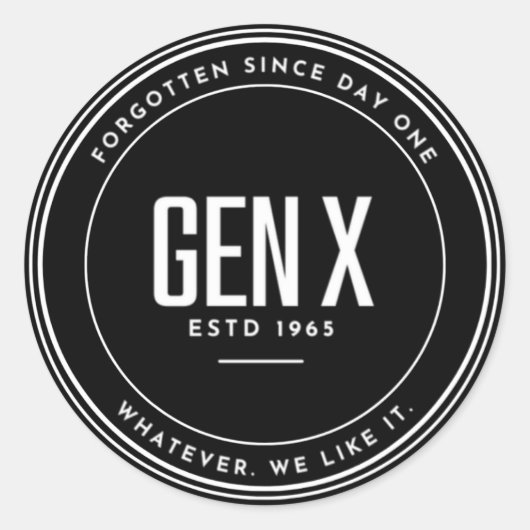 Sticker Rond GEN X : Les oubliés (Devant)