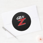 Sticker Rond Gen Z Génération Z Millenials Boomer Cadeau (Enveloppe)