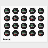 Sticker Rond Gen Z Slang Funny Xmas Have A Bussin Christmas Bru (Feuille)