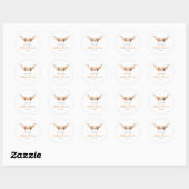 Sticker Rond Gender Neutral Clothesline Halloween Baby Shower  (Feuille)