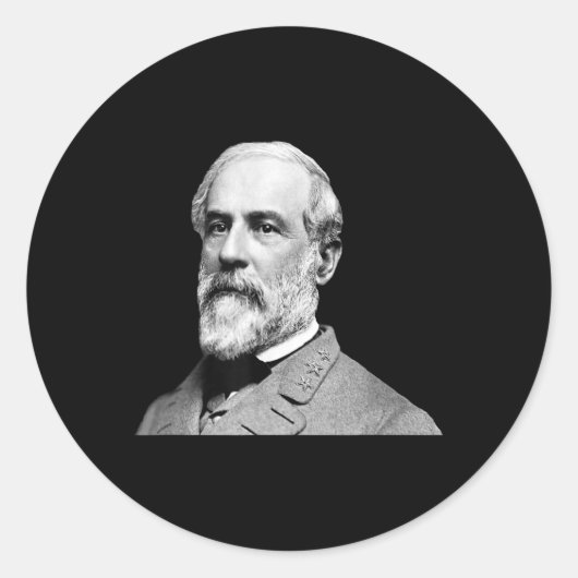 Sticker Rond Général Robert E Lee - Guerre civile (Devant)