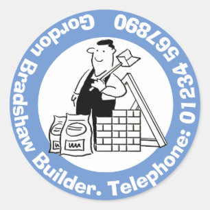 Sticker Rond Générateur avec matériaux de construction.