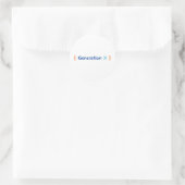 Sticker Rond Génération X (Sac)