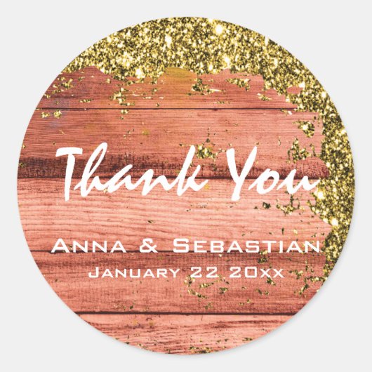 Sticker Rond *~* Générique AP49 Bois de Parties scintillant vie (Devant)