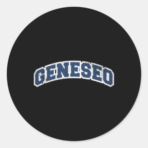 Sticker Rond Geneseo New York Style Varsity