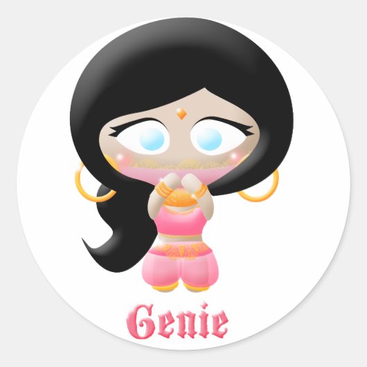 Sticker Rond Genie (Devant)