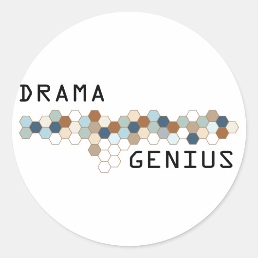 Sticker Rond Génie dramatique (Devant)