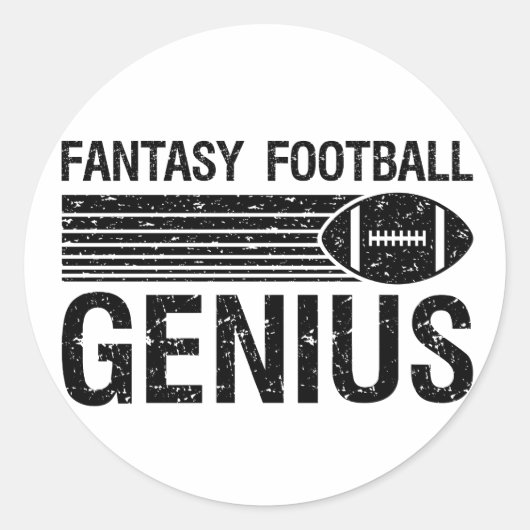 Sticker Rond Genius de football Imaginaire 1 (Devant)