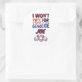 STICKER ROND GÉNOCIDE JOE (Sac)