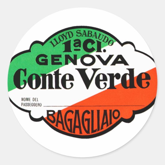 Sticker Rond GenovaConteVerde (Devant)
