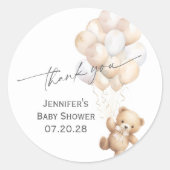 Sticker Rond Genre Neutre Bearly wait Moderne Merci de douche (Devant)