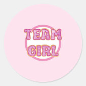 Sticker Rond Genre révéler la fille de l'équipe (Devant)