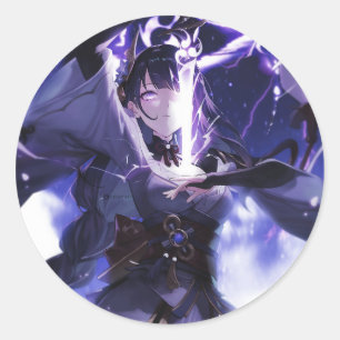 Sticker Rond Genshin impact Baal #1