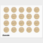 Sticker Rond gentil merci (Feuille)