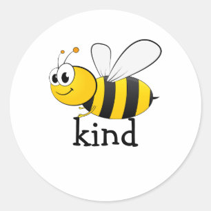 Sticker Rond Gentille abeille 