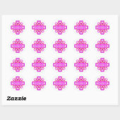 Sticker Rond Gentillesse en rose (Feuille)