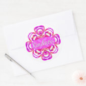 Sticker Rond Gentillesse en rose (Enveloppe)