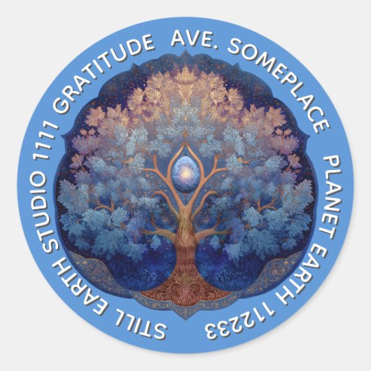 Sticker Rond Gentle Radiance | Tree of Life B&B (Devant)