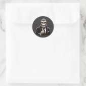 Sticker Rond Gentleman Sasquatch - Funny Bigfoot (Sac)