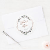 Sticker Rond Geo vert | MERCI MARIAGE ROSE (Enveloppe)