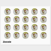 Sticker Rond Géocachage Masquer Chasse Trouver (Feuille)