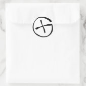 Sticker Rond Géocache Logo Round (Sac)