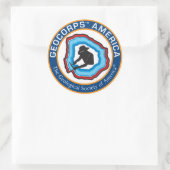 Sticker rond GeoCorps America (Sac)