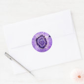 Sticker Rond Géode d'agate violet tombé (Enveloppe)
