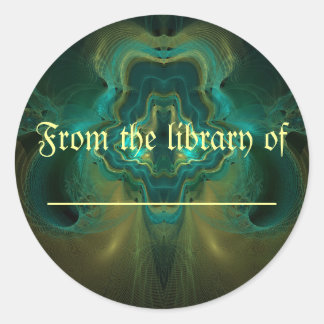 Sticker Rond Géode fractal