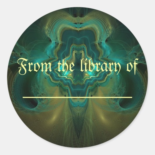 Sticker Rond Géode fractal (Devant)