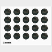 Sticker Rond Géode Métallique (Feuille)