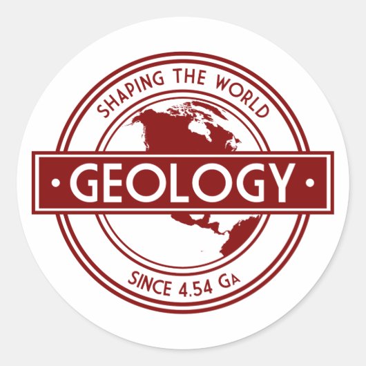 Sticker Rond Géologie - Façonner le logo mondial (Amérique du N (Devant)