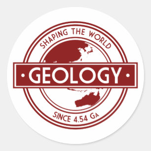 Sticker Rond Géologie - Façonner le Logo Mondial (Asie/Australi