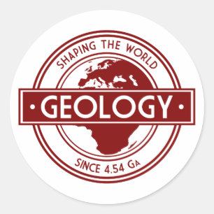 Sticker Rond Géologie - Façonner le Logo Mondial (Europe)