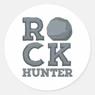 Sticker Rond Géologie Géologue Rock Hunter