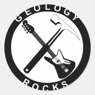 Sticker Rond Geology Rocks Adhesive S