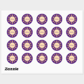 Sticker Rond Geometric Sun Circle Thunder_Cove (Feuille)