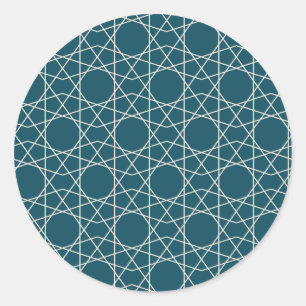 Sticker Rond Géométrie de la perle d'Ispahan