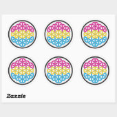 Sticker Rond géométrie sacrée de pan (Feuille)