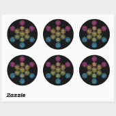 Sticker Rond géométrie sacrée de pan (Feuille)