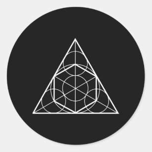 Sticker Rond Géométrie sacrée du triangle circulaire