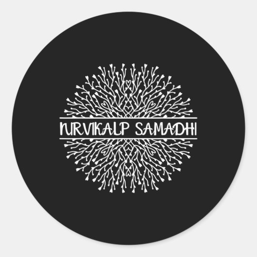 Sticker Rond Géométrie sacrée fractale de Mandala de Nirvikalp  (Devant)