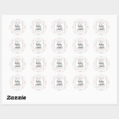 Sticker Rond Géométrique Rose moderne Faux | BABY SHOWER (Feuille)