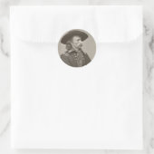 Sticker Rond George Armstrong Custer (Sac)