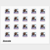 Sticker Rond George Bush/Merci ! (Feuille)