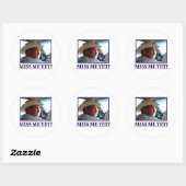 Sticker Rond George W. Bush me manque encore (Feuille)