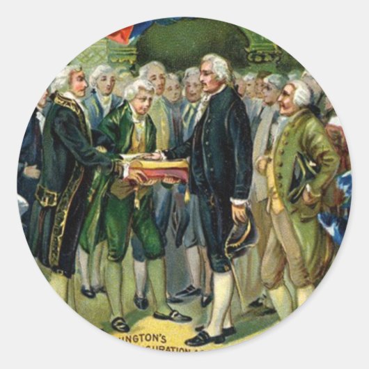 Sticker Rond George Washington (Devant)